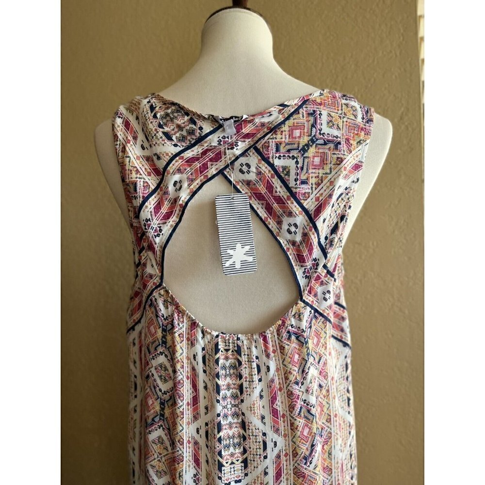 Splendid Womens Colorful Rayon Sleeveless "Taos" Print Maxi Dress Size L - Picture 6 of 10